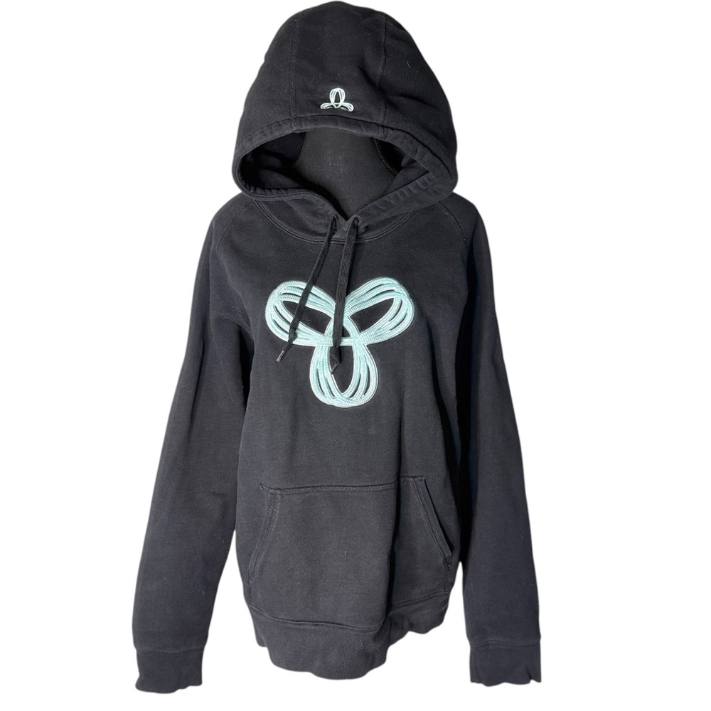TNA Black Hoodie with Light Blue Logo